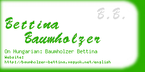 bettina baumholzer business card